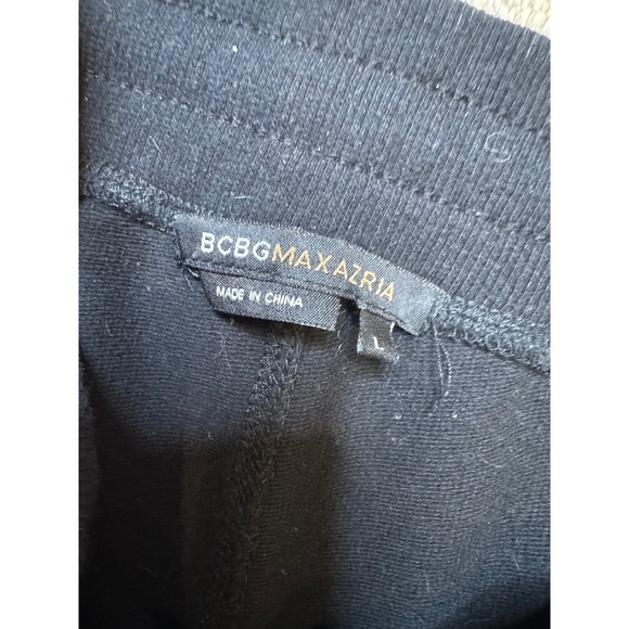 BCBGMAXAZRIA Black Rhinestone Tracksuit Set Jacket Pants Women's XL - Picture 12 of 14